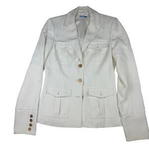 J.McLaughlin White Safari Blazer Size 4